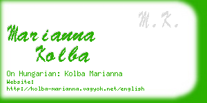 marianna kolba business card